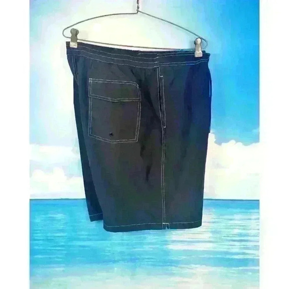 28 PALMS Mens BLACK Trunk Shorts w/FLY Bathing Swimsuit bottoms Pockets size 40 - Picture 2 of 4